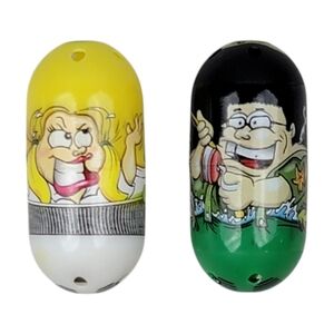 Mighty Beanz Tennis Bean #162 & Fishing Bean #164 Series 2 - Moose 2010